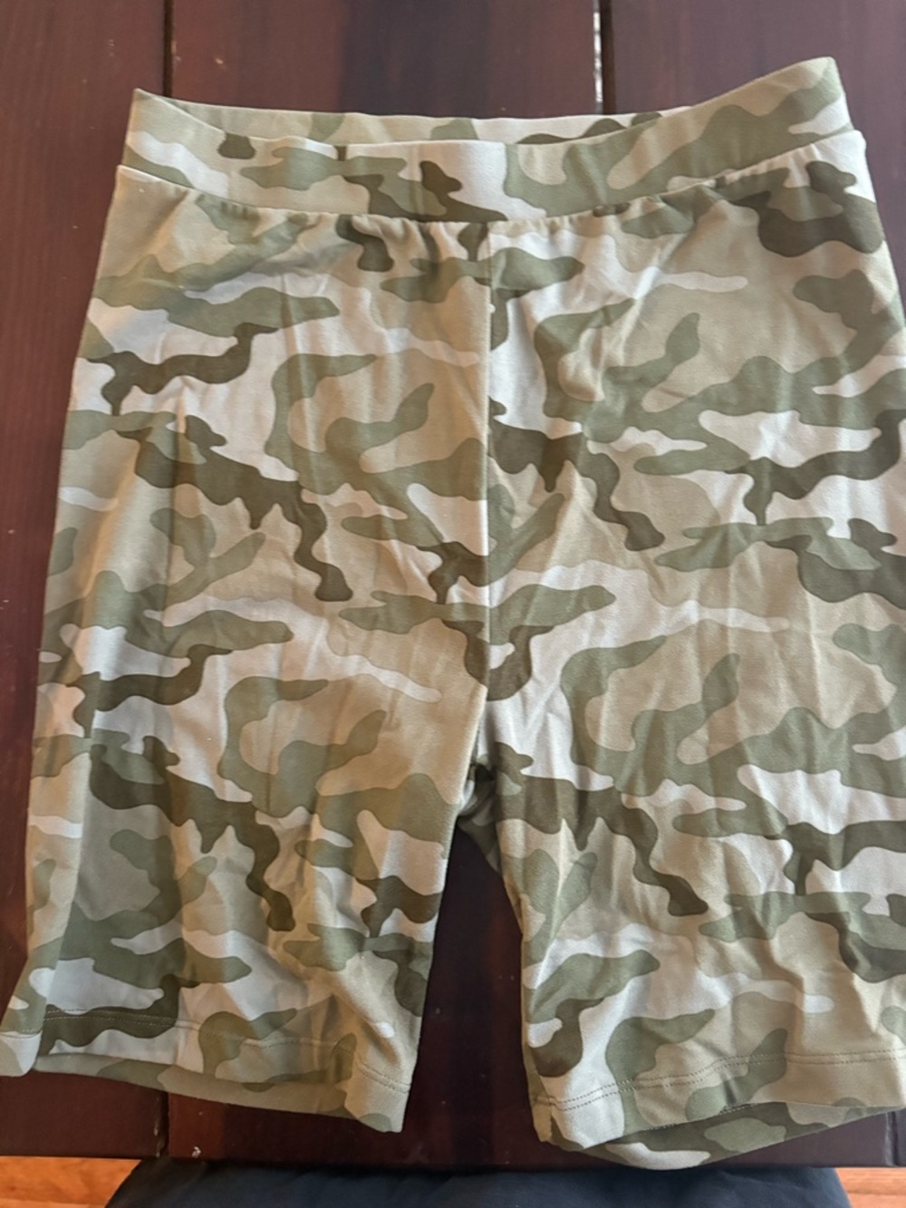 Kids' Camo Stretch Bike Shorts - Green Camo